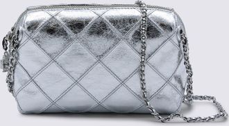 Tory Burch Silver Leather Crossbody Bag