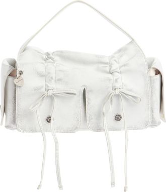 Acne Studios Multipocket Washed Leather Bag in White/Grey at Nordstrom