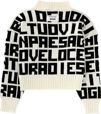 Msgm Virgin Wool Blend Sweater - Black