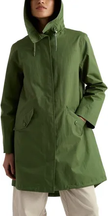 Seasalt Cornwall Seafaring Waterproof Linen & Cotton Hooded Coat in Heath at Nordstrom, Size 10