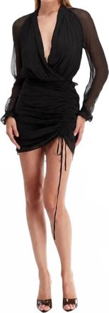 Mother of All Vera Silk Dress In Black