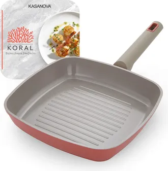 KASANOVA Bistecchiera 24x24 cm antiaderente ceramico Koral