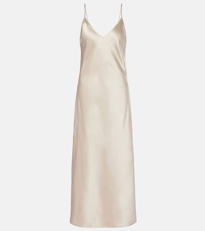 Silk satin slip dress