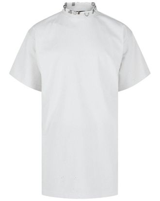 Balenciaga Oversized Distressed Pierced T-Shirt