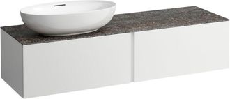 Laufen Il Bagno Alessi Cajonera, Encimera De Piedra Marrone - Laufen