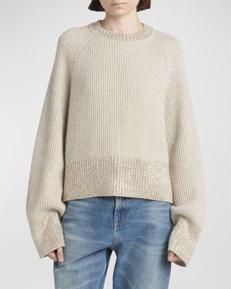 Golden Goose Journey Embroidered Crewneck Sweater