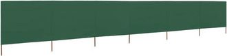 vidaXL Paravientos de playa de 6 paneles de tela 800x80 cm verde vidaXL