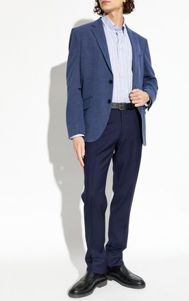 Etro Blazer With Open Lapels, Mens, Blue