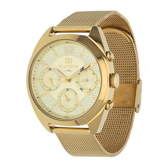 Tommy Hilfiger Milanese Band Kalenderhorloge - Dames - Horloges - Geel - ONE Size - Accessoires