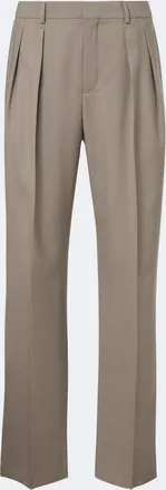 Saint Laurent Pleated wool and mohair straight pants