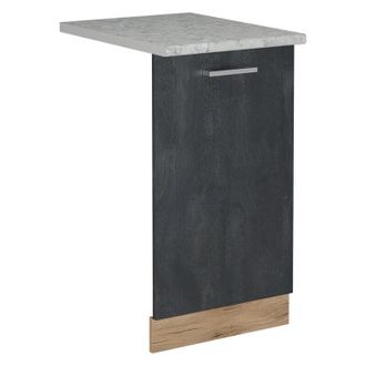 Vicco Panel Frontal Del Lavavajillas R-line, Hormig&oacute;n Negro, 45 Cm, Et M&aacute;rmol