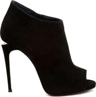 Giuseppe Zanotti Zwarte Tronchetto laarzen - Dames - Laarzen met Hak - Zwart - 38 EU - Schoenen