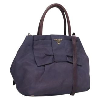 Prada Pre-owned Vintage Nylon Handtas - Dames - Vintage Handtas - Paars - ONE Size - Nylon - Vintage