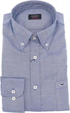Paul & Shark Cop 3000 503 Katoenen overhemd - Heren - Casual Overhemden - Blauw - 3XL - Katoen - Overhemden