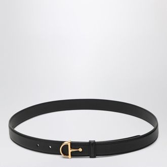 Gucci Black thin belt with half buckle