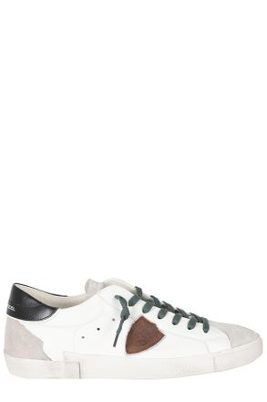 Philippe Model Vintage Mixage Blanc Noir PRSX Low Leather Sneakers