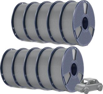 OEM Filamento Para Impresora 3d, Alta Resistencia, Dureza, Petg-gris, 10 Rollos