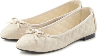 Lascana Ballerina »Slipper, Schlüpfschuh« mit Schleifenapplikation VEGAN