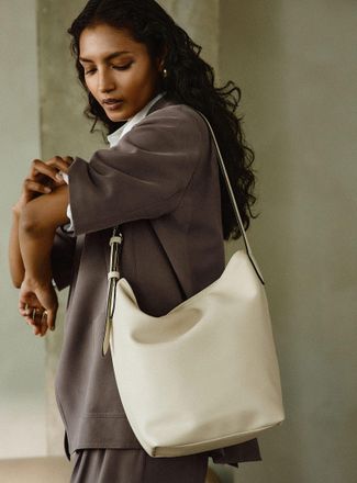Simons Womens Supple pebbled hobo bag