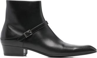 Saint Laurent Stivaletti con fibbia - Nero