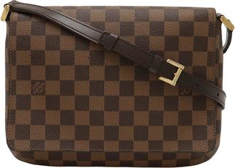Louis Vuitton Brown Damier Ebene Musette Tango (Authentic Pre-Loved)