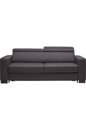 Novel Schlafsofa, Dunkelgrau, Textil, Buche, massiv, Uni, 222x83x104 cm, Liegefunktion, R&uuml;cken echt, Wohnzimmer, Sofas & Couches, Schlafsofas, Sonstige Schl