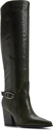 Aldo Saddle Knee High Boot in Dark Green at Nordstrom, Size 7.5