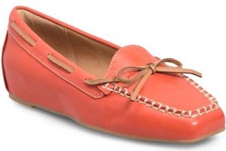 S&ouml;fft Pam Boat Shoe Loafer in Red Coral at Nordstrom, Size 6.5