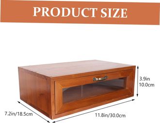 No Brand Caja De Almacenamiento Alta De Madera De Estilo Vintage Con Cajones, Perfecta Para Guardar Escritorios, Soportes Para Monitores De Ordenador Y Pr&aacute;ctic