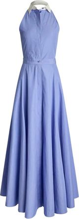 Ralph Lauren Collection Katoenen midi-jurk - Blauw