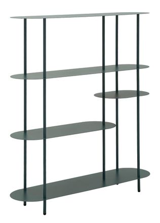 Mauro Ferretti Librer&iacute;a met&aacute;lica color verde azulado 118x31x139 cm
