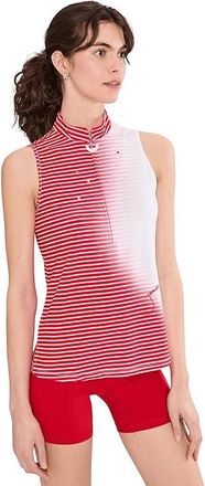 Jamie Sadock Life Style Jasmine Sleeveless Tank Top with Back Inverted Pleat Womens Sleeveless Red : XL, Polyester/Spandex