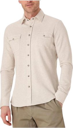Profuomo Jassen, Heren, Beige, S, Heren Overshirt Wester Beige