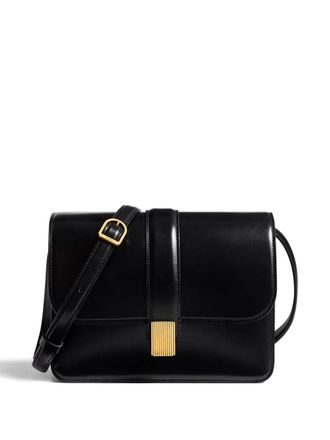 Khaite Blake Empire-detail crossbody bag - women - CALFSKIN - One Size - Black