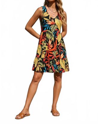 Tribal Tropical Dress In Multi