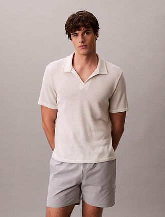 Calvin Klein Medium Drawstring Swim Shorts - Seersucker