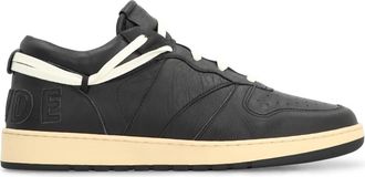 Rhude Vintage Leren Sneakers met Extra Veters - Heren - Sneakers - Zwart - 41 EU - Leer - Schoenen