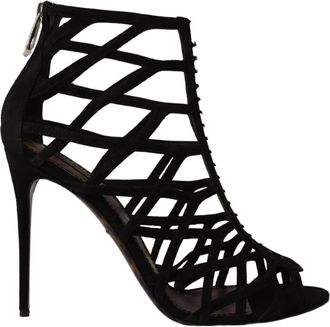 Dolce & Gabbana High Heel Sandalen - Dames - Sandalen met hakken - Zwart - 41 EU - Su&egrave;de - Schoenen