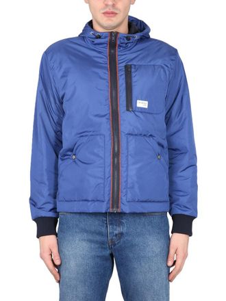Fay Logo-Embroidered Polyamide Bomber Jacket - Blue