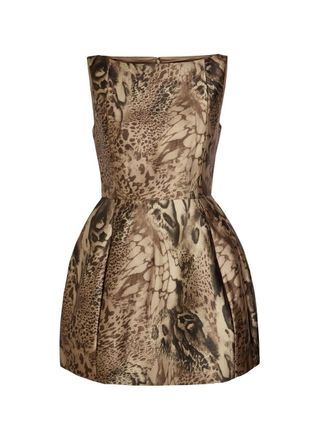 De La Vali DE LA Vali Pampero Leopard-print Satin-twill Mini Dress - Brown - 12 (UK12 / M)