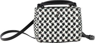 Jimmy Choo London Multicolor Wool Varenne Houndstooth-Print Mini Top-Handle Bag (Authentic Pre-Loved)