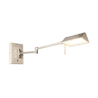 QAZQA Dise&ntilde;o L&aacute;mpara De Pared De Dise&ntilde;o De Acero Con Led Regulable - Notia Acero Alargada Incluye Led Max. 1 X 9.5 Watt - Qazqa