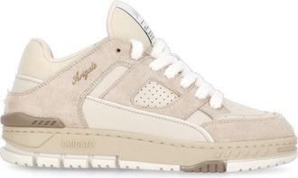 Axel Arigato Beige Smooth Leather And Tech Fabric Breathable Sneakers