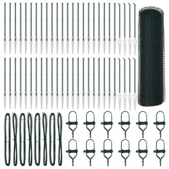 Berkfield Home Hexagon Fence Green 0.5x100 m Steel