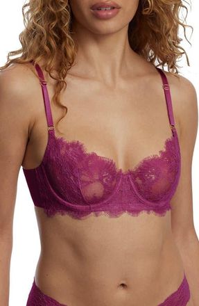 Skarlett Blue Entice Underwire Balconette Bra in Berry Bliss at Nordstrom, Size 38Ddd