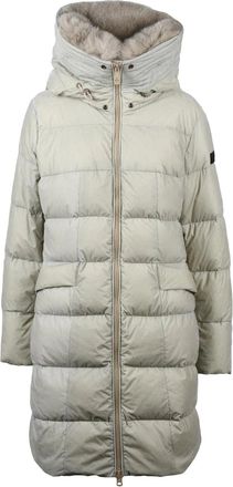 Peuterey White Mandie Fur-Trimmed Down Parka