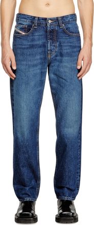 Diesel Regular Jeans Regular Waist 2024 D-Macs, Medium blue, Button fly