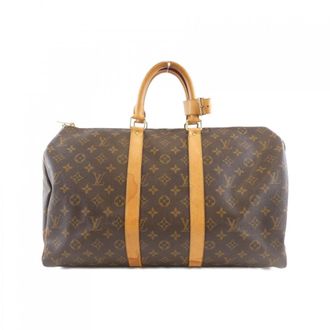 Louis Vuitton Marron Coated Canvas Boston Bag (Pre-Owned)