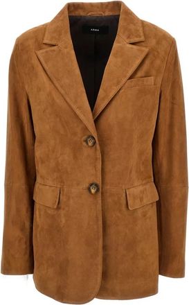 Arma Suede Blazer Minorca Stijlvolle Jas - Dames - Blazers - Bruin - L - Jassen