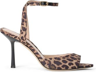 Stuart Weitzman Lexington Sandal 85 - Dames - Sandalen met hakken - Bruin - 36 EU - Leer - Schoenen